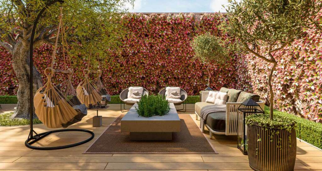 moderne terrassen deko terrassensichtschutz rankpflanzen sichtschutz für die terrasse terrasse sichtschutz ideen