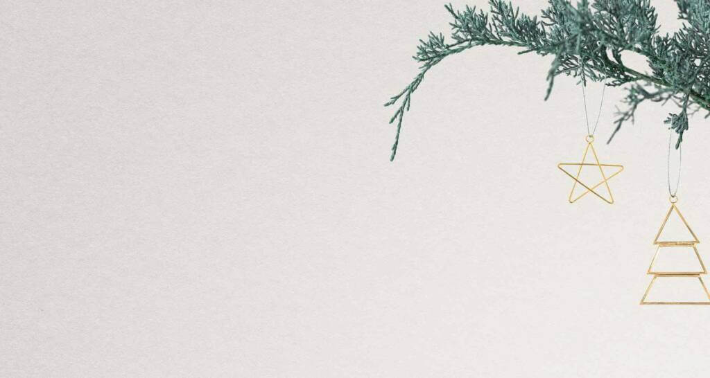 minimalistische weihnachtsdeko aus metall und draht