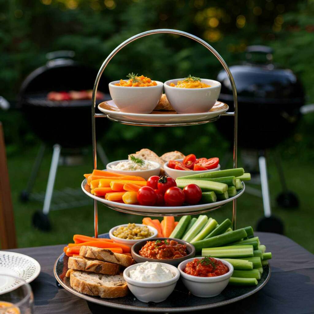 Grill Marinaden, Grill Rubs und mehr – 15 tolle Grillideen für euren Grillabend 47 Tipp Mehr Platz auf dem Tisch durch Etageren